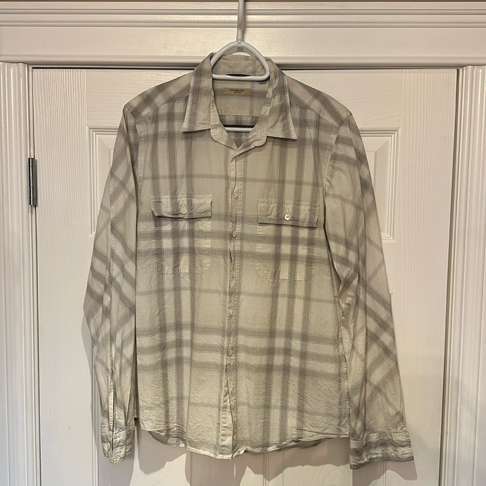 Burberry London Men’s Dress Shirt Size M